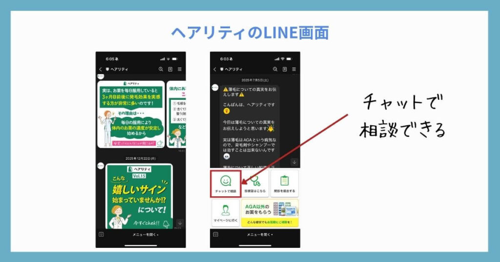 Hairity Chat Support Screen