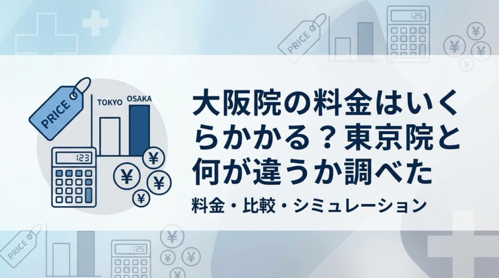 銀クリ大阪院と東京院の料金比較・治療費の違いを解説