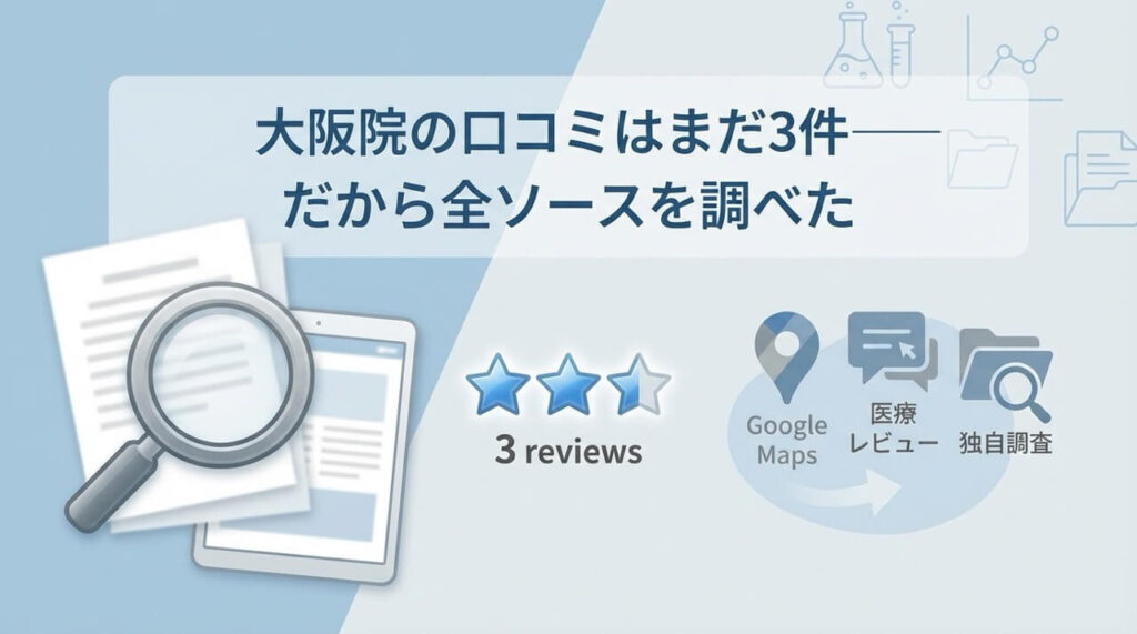 銀クリ大阪院の口コミを複数のソースから徹底調査した検証イメージ