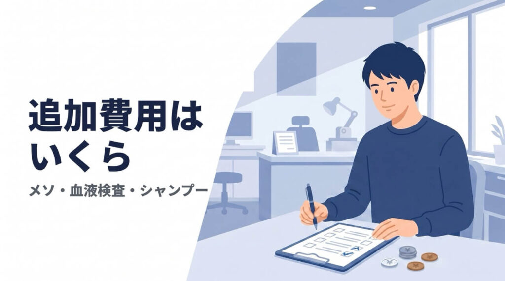銀クリのメソ・血液検査・シャンプーなど追加費用
