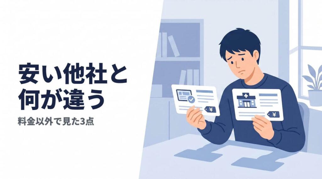 銀クリと安い他社クリニックを料金以外で比べた違い